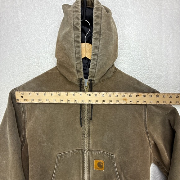 Carhartt Active Quilt Lined Jacket Mens Medium JQ282 Chestnut Brown - Picture 8 of 16